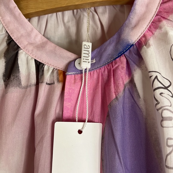 NWT Ami girls 3/4 sleeve flowy button shirt size 140 or 8 - Picture 14 of 14